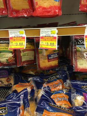 A $2.50 package of cheese REDUCED to $3.88!!