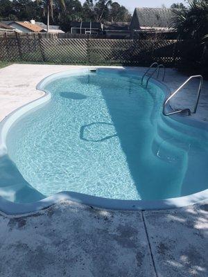 This is how my pools look when I'm done cleaning and balanced