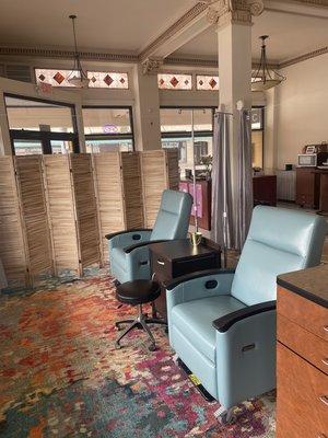 Comfortable recliners to relax in while you are viewing Cheyenne Depot Plaza.