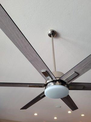 1 of 2 new fans installed by Shon's electric on labor day