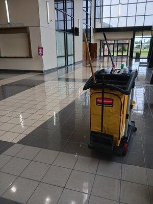 Scrip wax and Buffing floors get it done right the first time