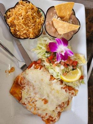 Enchilada combo plate