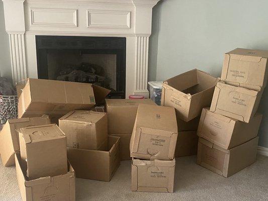 All the boxes they gave us