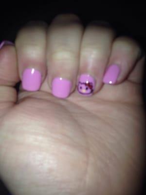 My super cute hello kitty nails.