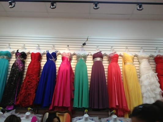 A large variety of dresses!