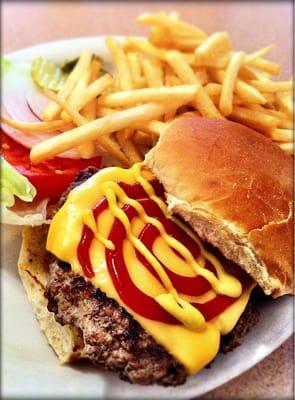 1/3 lb burger and fries