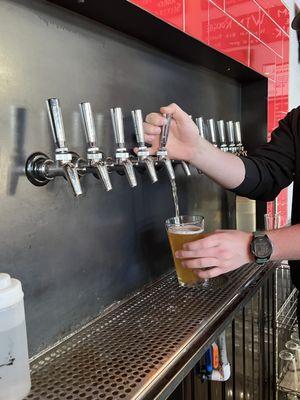 Pouring a dozen unique beers!