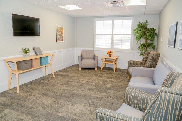 Living room in memory care unit