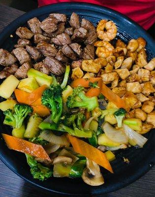 Hibachi chicken and steak combo