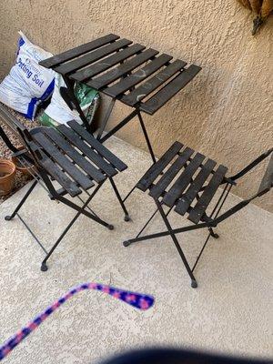 Three piece French style patio set