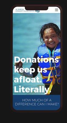 Local Community Sailing Camp Donations campaign. Humor is a good thing.