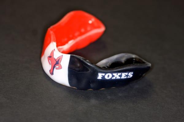 We make custom sports mouth guards at our office!