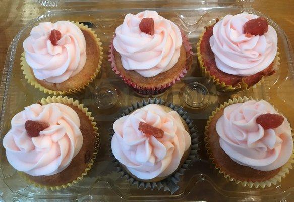 Strawberry Buttercream Cupcakes.