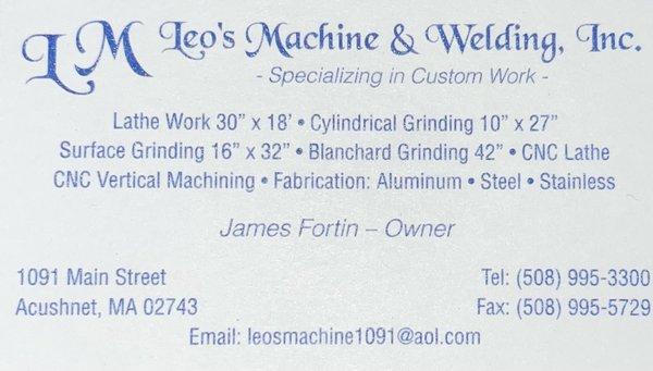 Leo's Machine & Welding Service