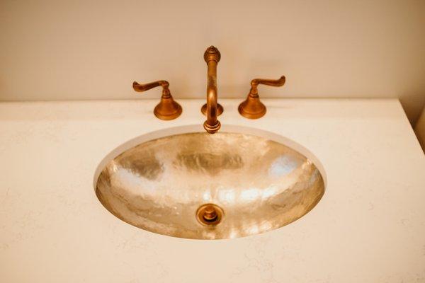 Reclaimed nickel plated hammered copper sinks