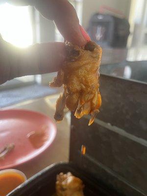 Boiled chicken wings (I guess you can call that a wing)