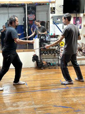 Some Lock and Block drilling in the Eskrima class