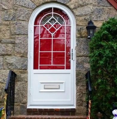 Arch top round doors. Great Neck.