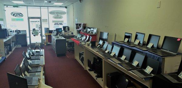 sales floor, laptops and more laptops