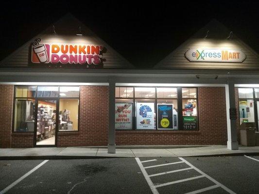 Dunkin inside a convenience store