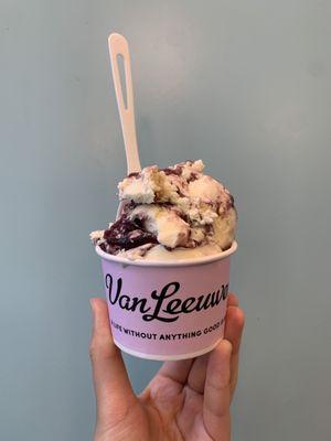 6/30/22 single scoop-summer special blueberry shortcake ice cream