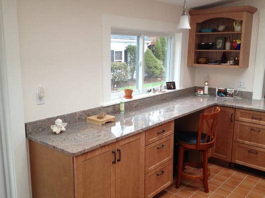 Work space with granite counter