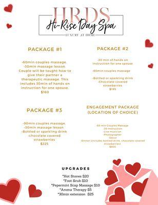 2020 valentines Date Night packages