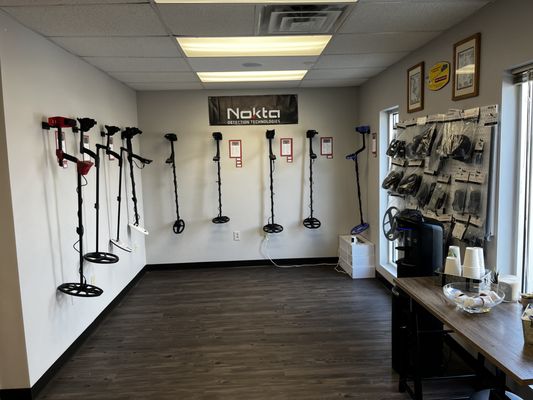 Nokta and XP Detectors in our Knoxville, TN Showroom.