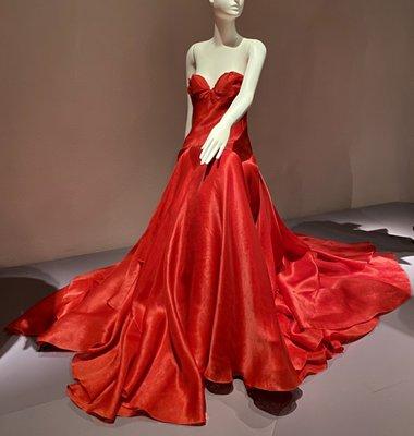 1980 "American Beauty Rose" Evening Dress by Halston (United States) - Red Silk Organza - The Museum at the Fashion Institute of Technology