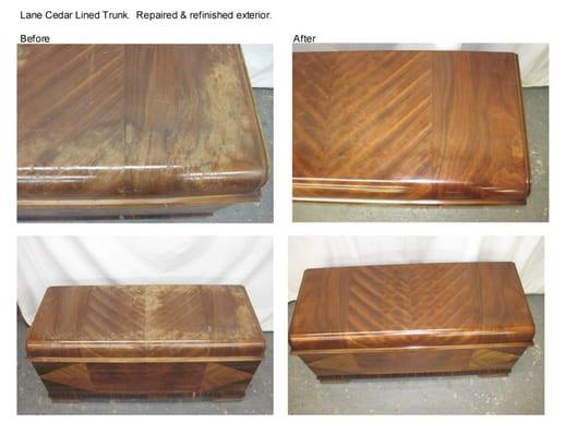 Lane Waterfall Front Style Cedar Trunk.   Fully restored and refinished.