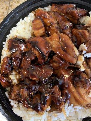 Chicken teriyaki bowl with extra sauce