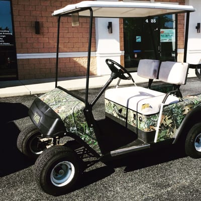 Camo Wrap Golf Cart