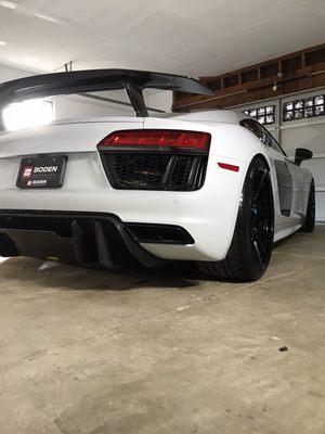 Audi R8 fully paint corrected and ceramic coated! Gives us a call for all your exotics needs.