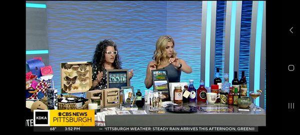 CBS News Pittsburgh - some of my products being shown with I made it market.