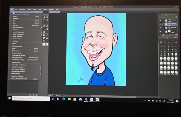 Trade show digital caricatures