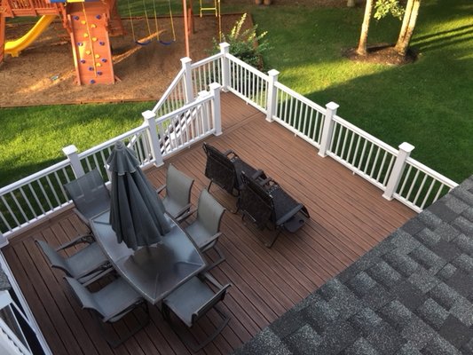 Custom deck made of composite material.