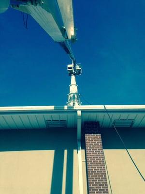 Church steeple cleaning