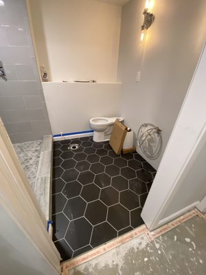 Bathroom tile.