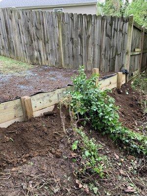 Retaining Wall with Lawn Care. FREE ESTIMATES!