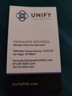 Fernando is awesome,  I won't go to any other personal banker .