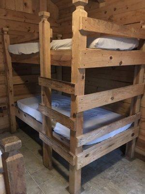 Bunks were dusty and dirty underneath