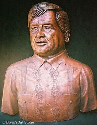 Cesar Chavez Ceramic Wall Bust