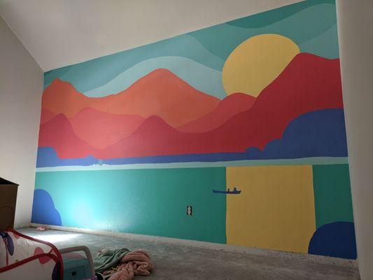 Kids playroom mural