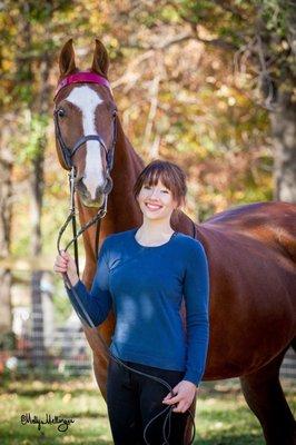 One of our wonderful instructors, Sarah, at Fire Run Farm.