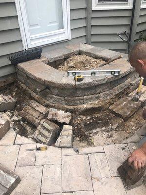 Repair of lose Paver steps