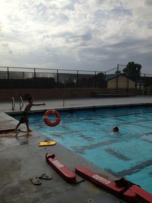 My oldest is saving the instructor. How to save a person in the pool class.