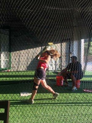 Hitting Coach - Turner Williams working with baseball and softball players.