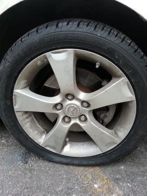 Had them put brand new tires on car. When I arrived to pickup the vehicle one was already flat!