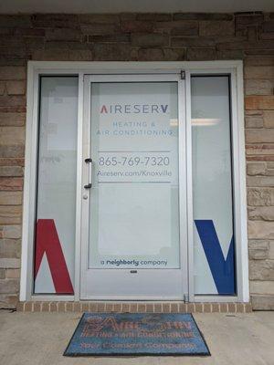 Perforated Window Vinyl - Cuts down glare and gives a unique look to your storefront.