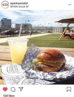 Great day for a Ranch Burger and Honey Lavender Lemonade